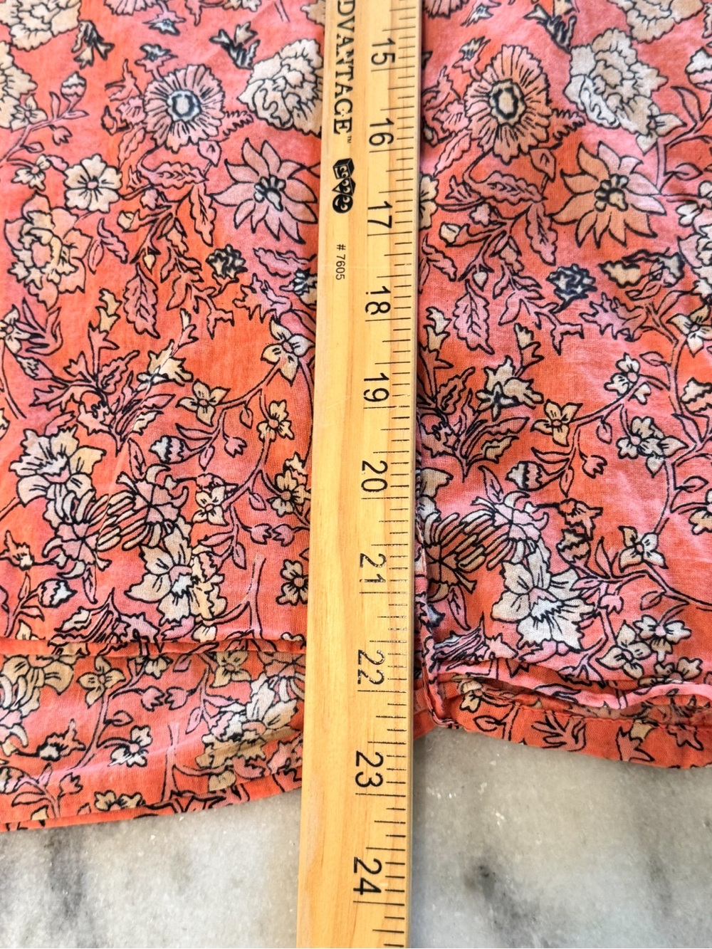 Anthropologie Ro’s Garden Coral Floral Boho Peasant Top Cotton Sz L - Picture 6 of 8